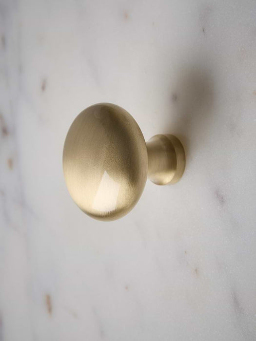 Round Knob - Satin Brass