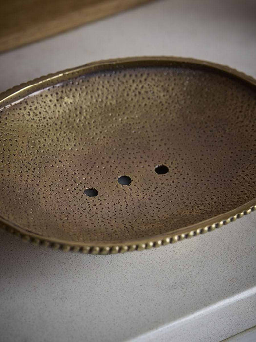 Textured Brass Soap Dish
