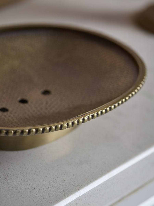 Textured Brass Soap Dish
