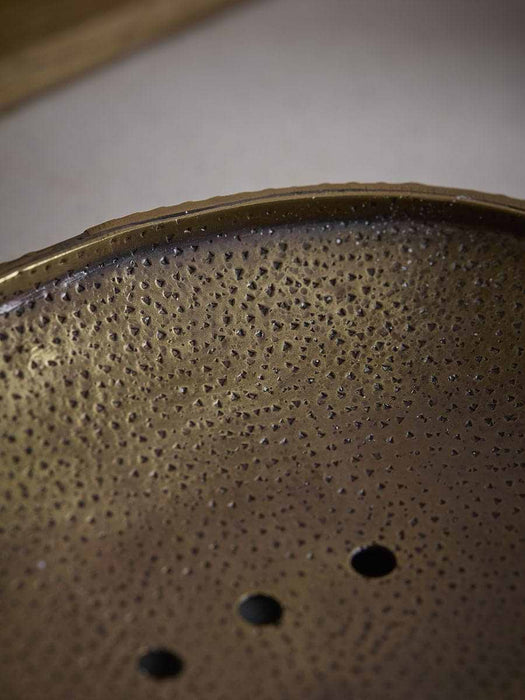 Textured Brass Soap Dish