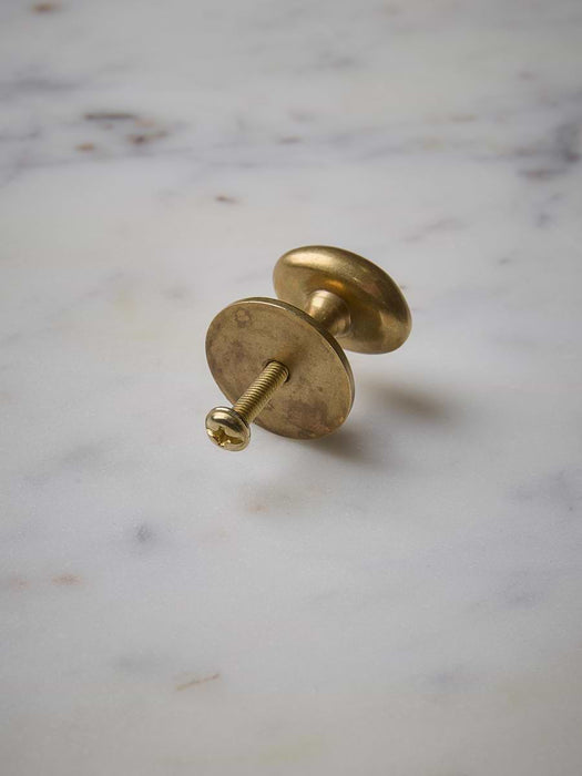 Oval Knob - Antique Brass