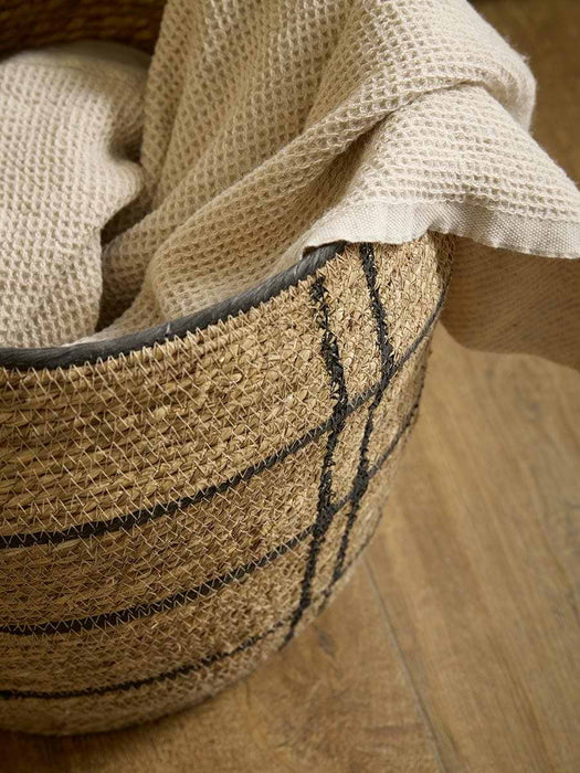 Two Monochrome Seagrass Baskets