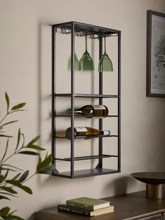Iron Industrial Wine Rack