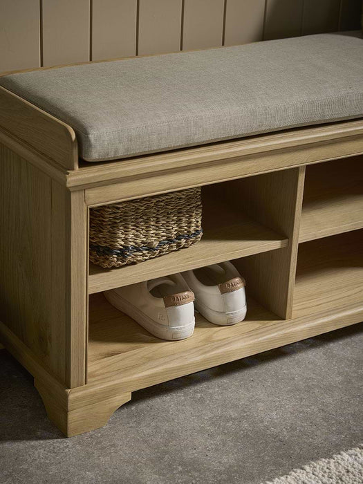 Oak Shoe Storage Bench