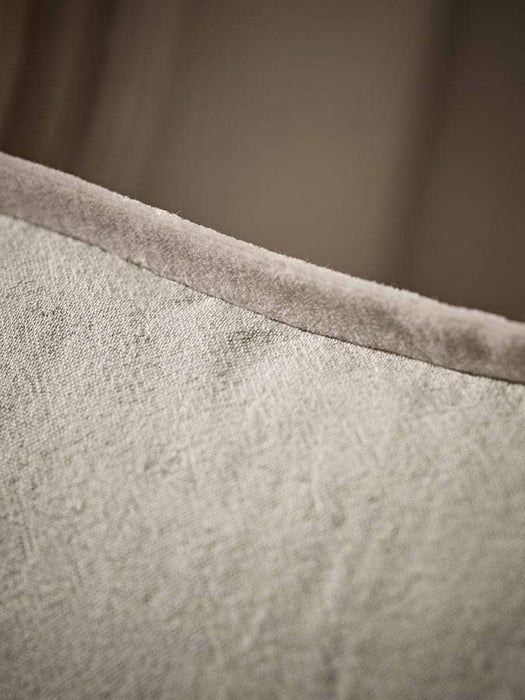 Velvet & Cotton Linen Rectangular Cushion Cover - Putty