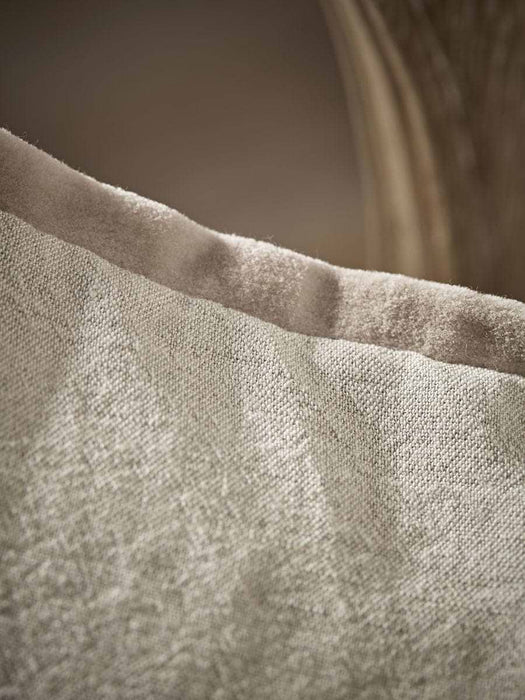 Velvet & Cotton Linen Square Cushion Cover - Putty