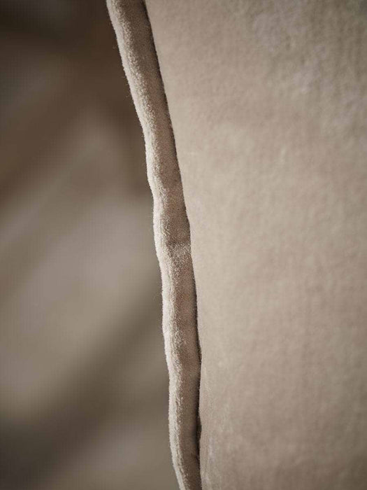 Velvet & Cotton Linen Square Cushion Cover - Putty