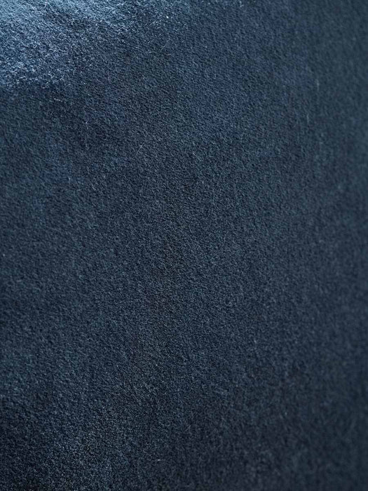 Velvet & Cotton Linen Square Cushion Cover - Steel Blue
