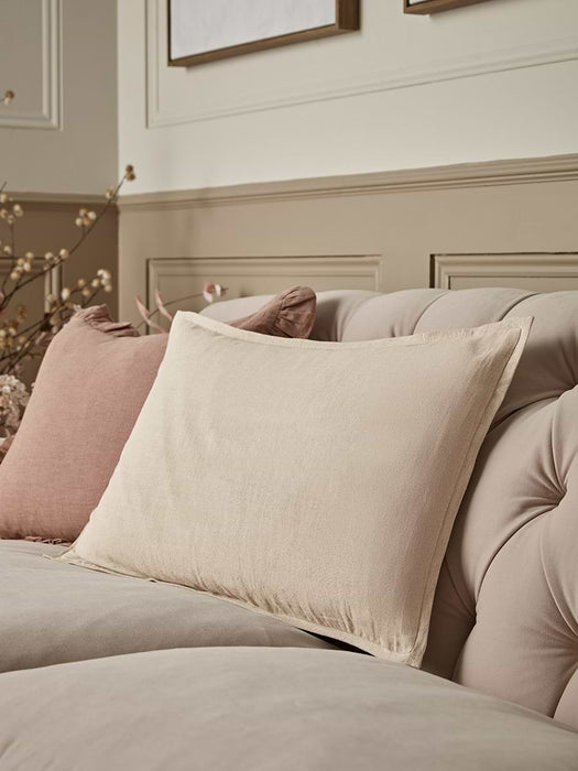 Cotton Linen Rectangular Cushion Cover - Natural