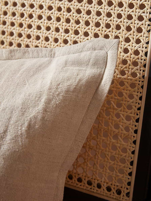 Cotton Linen Rectangular Cushion Cover - Natural