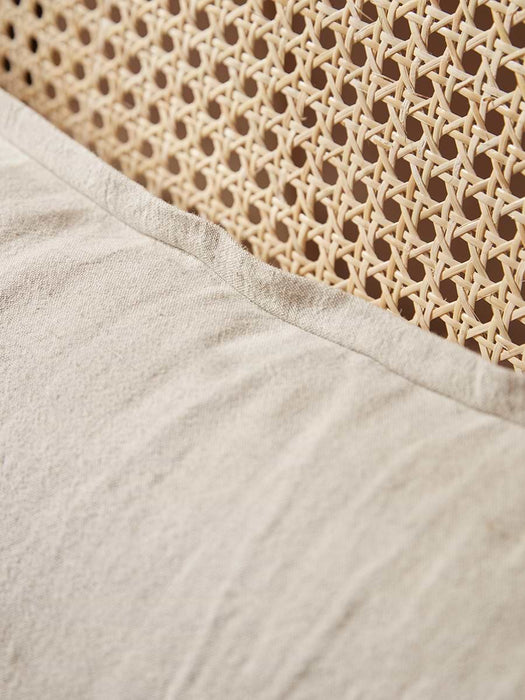 Cotton Linen Rectangular Cushion Cover - Natural