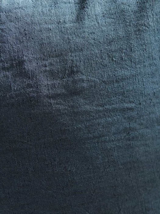 Cotton Linen Rectangular Cushion Cover - Steel Blue