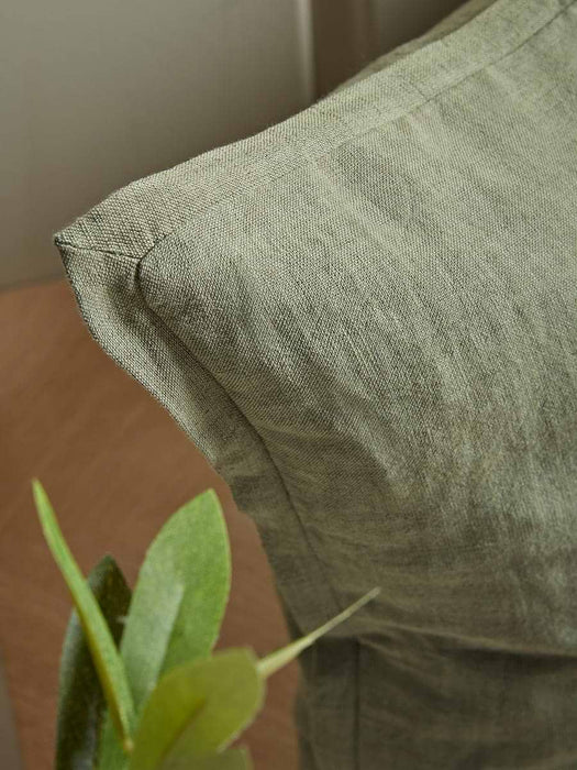 Cotton Linen Rectangular Cushion Cover - Fern Green