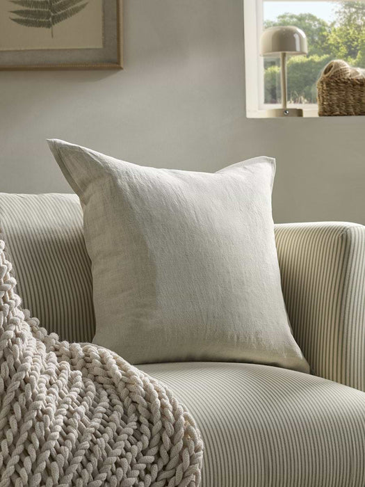 Cotton Linen Large Square Cushion Cover - Natural