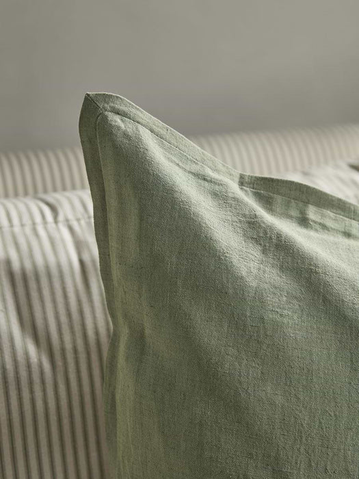 Cotton Linen Large Square Cushion Cover - Fern Green