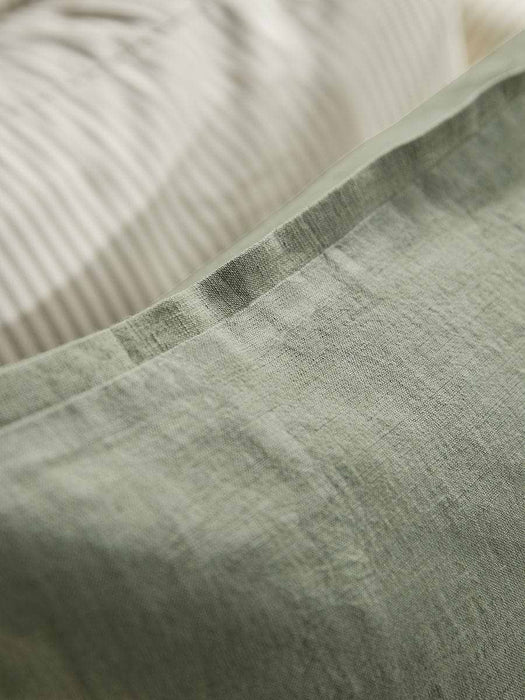 Cotton Linen Large Square Cushion Cover - Fern Green