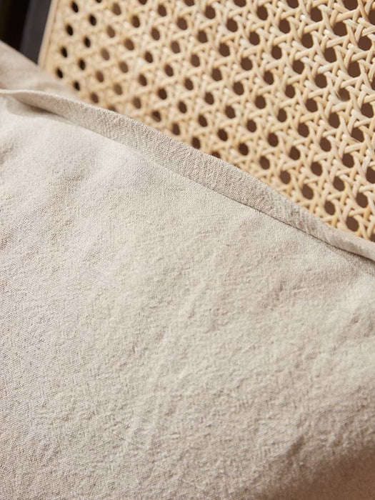 Cotton Linen Square Cushion Cover - Natural