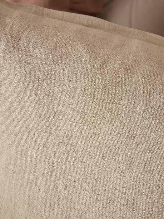 Cotton Linen Square Cushion Cover - Natural