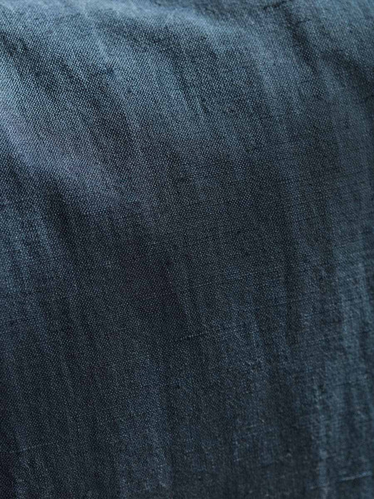 Cotton Linen Square Cushion Cover - Steel Blue
