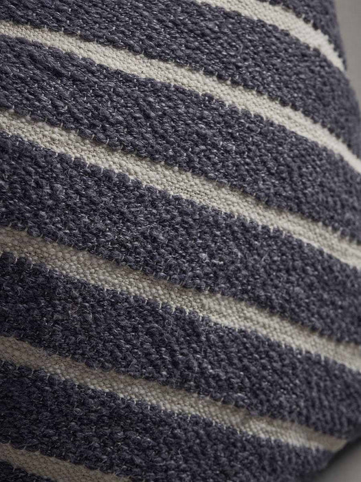 Textured Wide Stripe Cushion - Navy