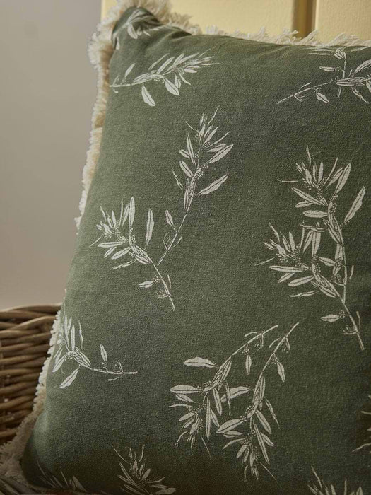 Olive Print Cushion - Olive