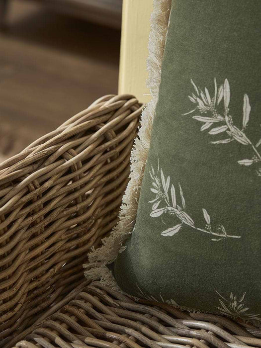 Olive Print Cushion - Olive