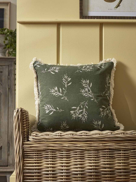 Olive Print Cushion - Olive