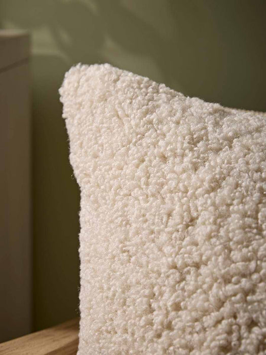 Cosy Luxe Faux Shearling Cushion - Natural