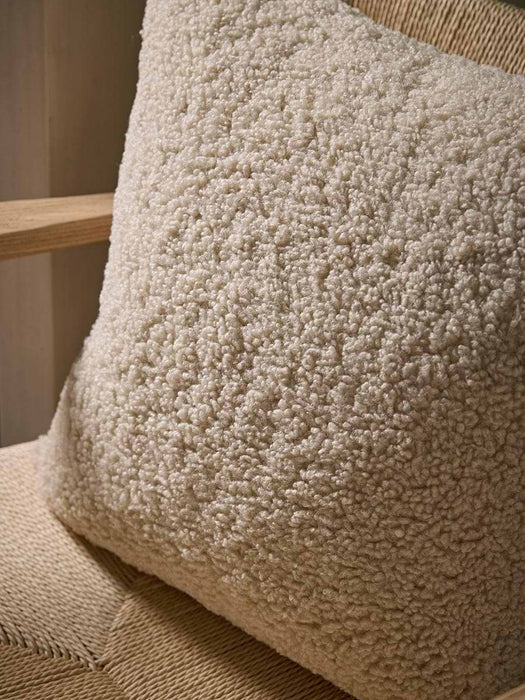 Cosy Luxe Faux Shearling Cushion - Natural