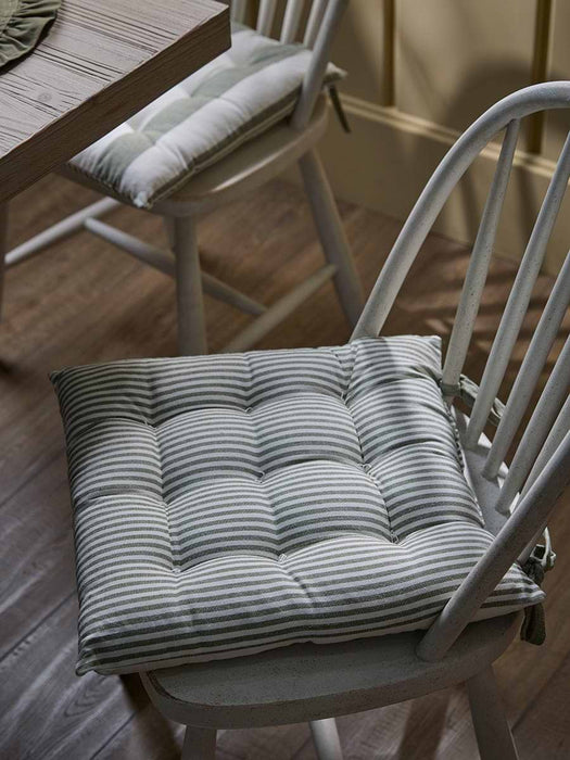 Wide Stripe Indoor/Outdoor Seat Pad - Olive