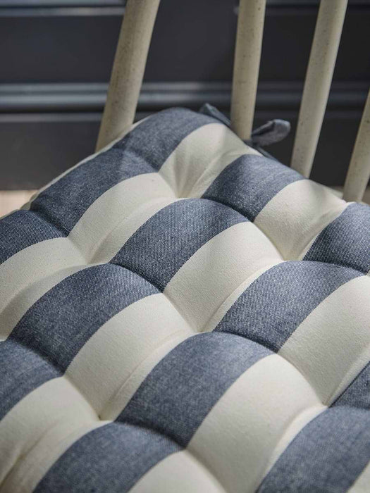 Wide Stripe Indoor/Outdoor Seat Pad - Blue