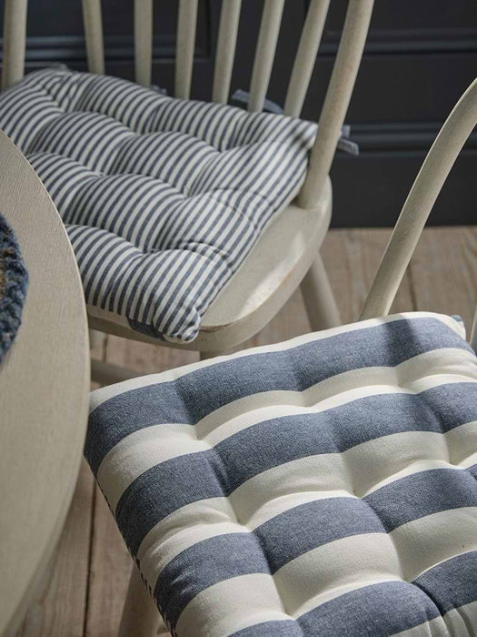 Wide Stripe Indoor/Outdoor Seat Pad - Blue