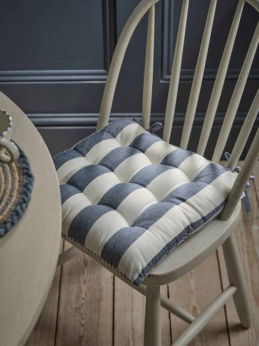 Wide Stripe Indoor/Outdoor Seat Pad - Blue