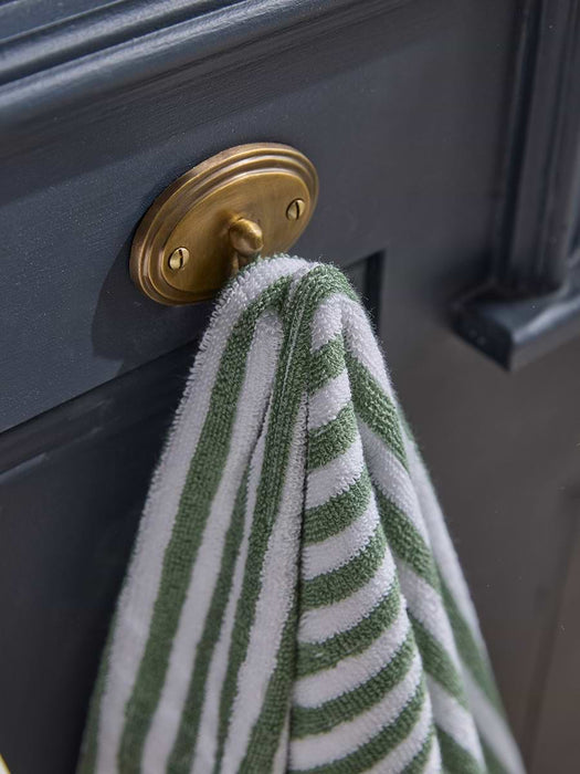 Cotton Striped Hand Towel - Eucalyptus