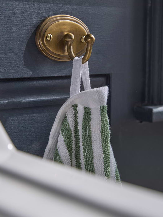 Cotton Striped Hand Towel - Eucalyptus