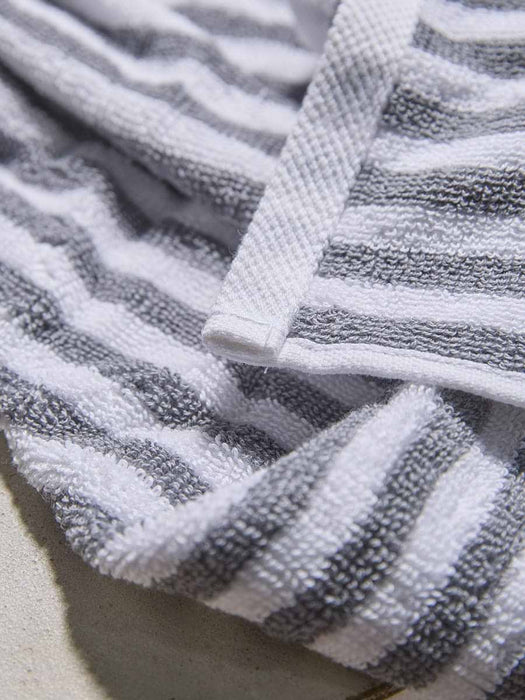 Cotton Striped Bath Towel - Cloud Grey