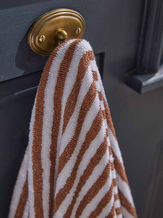 Cotton Striped Hand Towel - Maple
