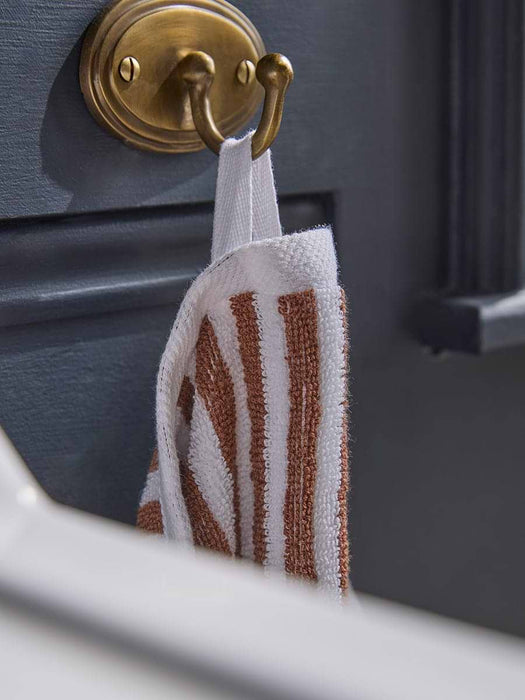 Cotton Striped Hand Towel - Maple
