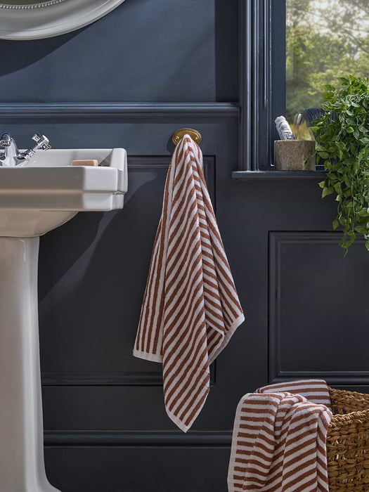 Cotton Striped Hand Towel - Maple