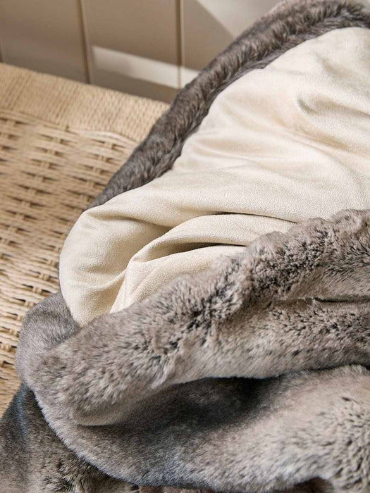 Supersoft Faux Fur Throw - Brown Rabbit