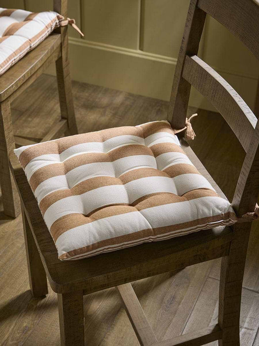 Wide Stripe Indoor/Outdoor Seat Pad - Terracotta