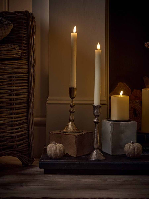 Hammered Iron Dinner Candle Holder - Small