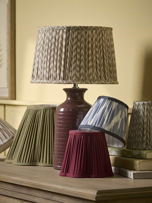 14cm Taupe Chevron Tapered Pleated Shade