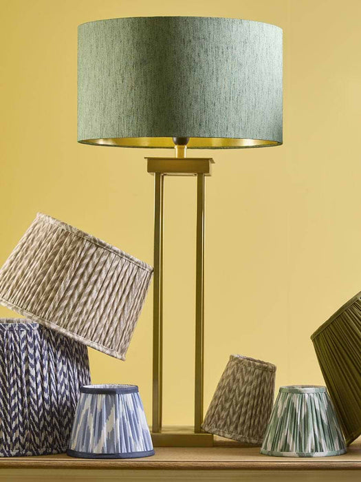 Satin Brass Column Table Lamp