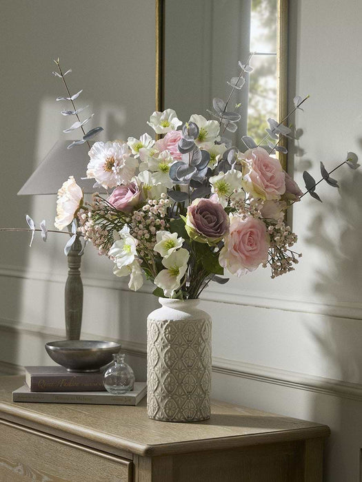 Three Faux Poppy Stems - Soft Peach