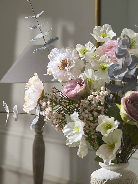 Three Faux Hellebore Sprays - Cream