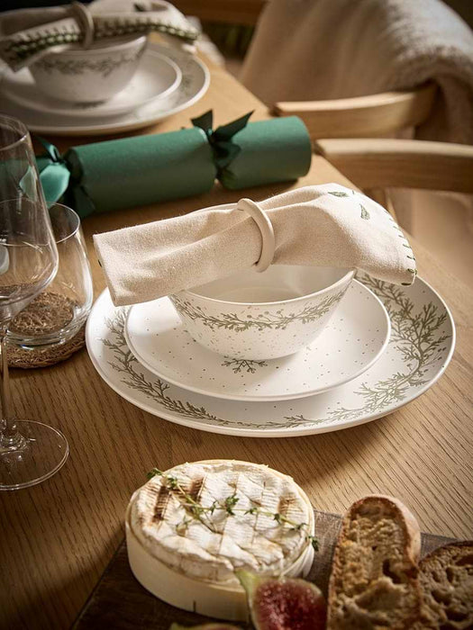 Four Speckled Christmas Side Plates