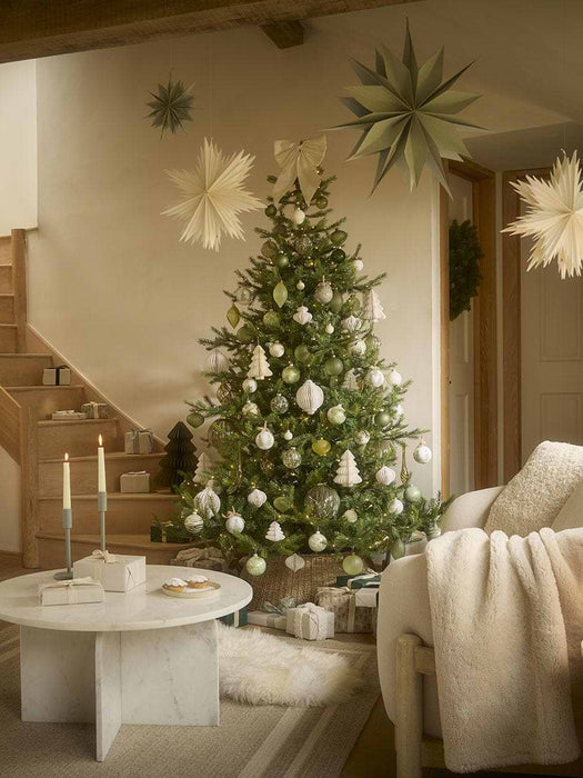 Glass Bauble Selection Box - Cream