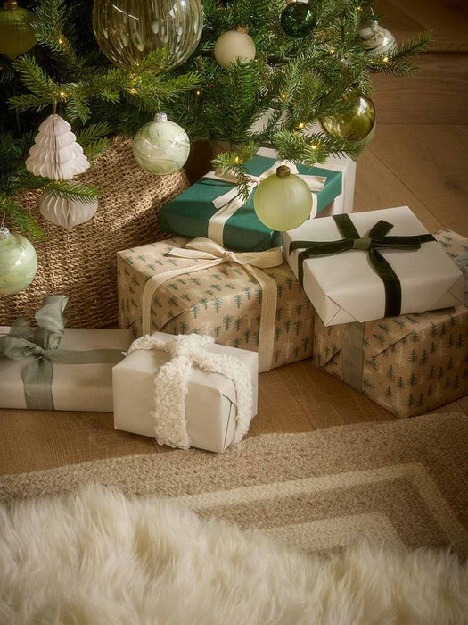 Four Oversized Honeycomb Paper Trees - Cream