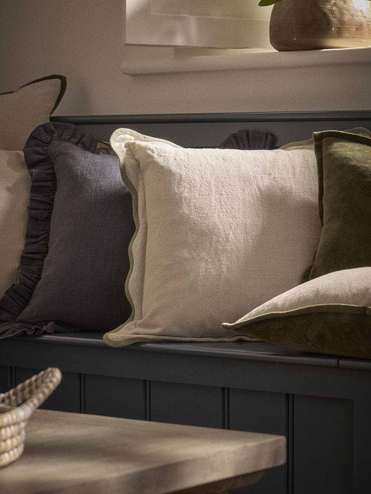 Scalloped Square Cushion Cover - Fern Green